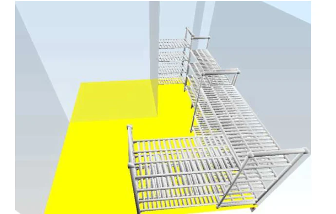 Render 3D incluido en la propuesta de estanterías